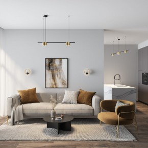 DK5060-BK+SG Бра ORBIT, IP20, 3000К, LED, 10 Вт, черный + сатинированное золото, алюминий в Когалыме - kogalym.mebel24.online | фото 5