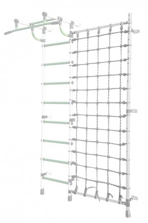 Дополнительная стойка к пристенному ДСК Pastel с сеткой для лазания, цв. белый в Когалыме - kogalym.mebel24.online | фото