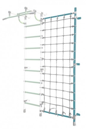 Дополнительная стойка к пристенному ДСК Pastel с сеткой для лазания, цв. бирюзовый в Когалыме - kogalym.mebel24.online | фото