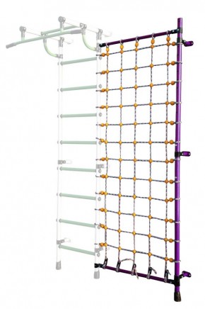 Дополнительная стойка к пристенному ДСК с сеткой для лазания, цв. фиолетовый в Когалыме - kogalym.mebel24.online | фото