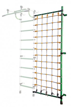 Дополнительная стойка к пристенному ДСК с сеткой для лазания, цв. зеленый в Когалыме - kogalym.mebel24.online | фото