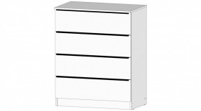 ЭЛЕГАНТ Комод 4 ящика (белый) в Когалыме - kogalym.mebel24.online | фото