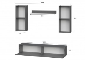 Гостиная МГС 10 (Графит) в Когалыме - kogalym.mebel24.online | фото 3