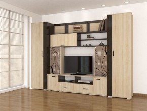 Гостиная Оскар-18-2 дуб сонома-венге в Когалыме - kogalym.mebel24.online | фото
