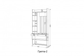 ГРЕТТА Прихожая (дуб сонома/ясень черный) в Когалыме - kogalym.mebel24.online | фото 4