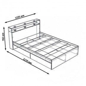 Камелия Кровать 1200, цвет дуб сонома, ШхГхВ 123,5х217х78,2 см., сп.м. 1200х2000 мм., без матраса, основание есть в Когалыме - kogalym.mebel24.online | фото 5