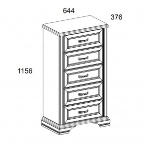 Комод 5S, MONAKO, цвет Сосна винтаж/дуб анкона в Когалыме - kogalym.mebel24.online | фото 2