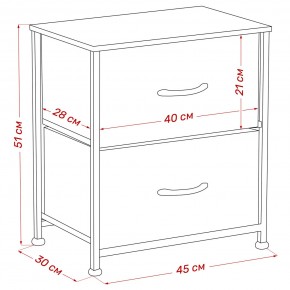 Комод Leset Линкс 2 ящ. (к/з), Каркас Белый, ящики Белые в Когалыме - kogalym.mebel24.online | фото 8