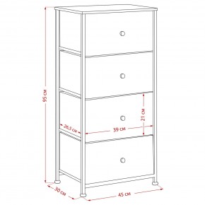 Комод Leset Линкс 4 ящика (МДФ) в Когалыме - kogalym.mebel24.online | фото 12