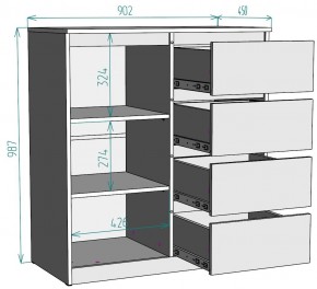 Комод Мальта K115 в Когалыме - kogalym.mebel24.online | фото 2