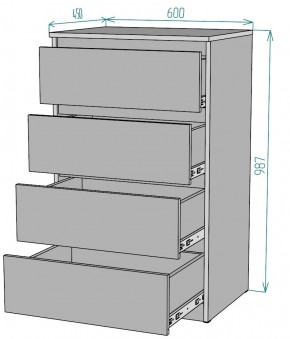 Комод Мальта K131 в Когалыме - kogalym.mebel24.online | фото 2