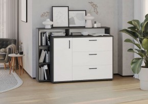 Комод с дверкой и тремя ящиками (графит/белый) в Когалыме - kogalym.mebel24.online | фото 3