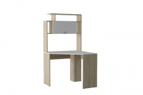Компьютерный стол №11 (Дуб Сонома/Белый глянец) в Когалыме - kogalym.mebel24.online | фото 3