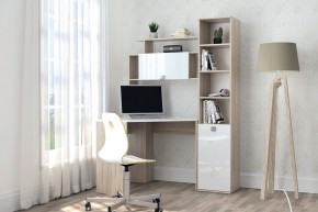 Компьютерный стол №11 (Дуб Сонома/Белый глянец) в Когалыме - kogalym.mebel24.online | фото 4