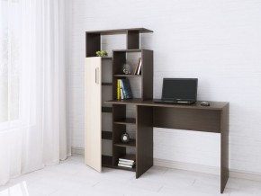 Компьютерный Стол Квартет-7 Дуб молочный/Венге в Когалыме - kogalym.mebel24.online | фото