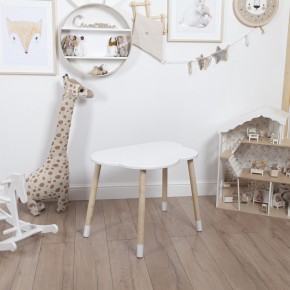 Комплект детский стол ОБЛАЧКО и стул ОБЛАЧКО ROLTI Baby (белая столешница/белое сиденье/береза ножки) в Когалыме - kogalym.mebel24.online | фото