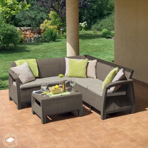 Комплект мебели угловой Корфу Релакс Сет (CORFU II RELAX SET) коричневый в Когалыме - kogalym.mebel24.online | фото 4