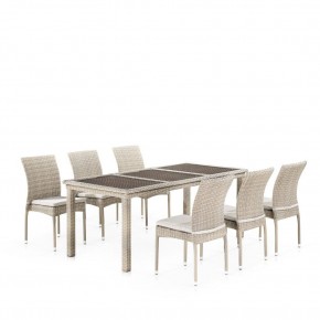 Комплект плетеной мебели T365/Y380C-W85 Latte (6+1) + подушки в Когалыме - kogalym.mebel24.online | фото 1
