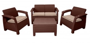 Комплект уличной мебели Yalta Premium Terrace Set (Ялта) шоколадый (+подушки под спину) в Когалыме - kogalym.mebel24.online | фото 1