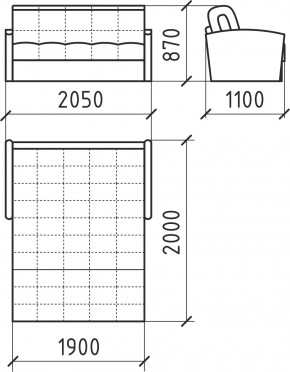 КОРАЛЛ 2 Диван БД 1800 в Когалыме - kogalym.mebel24.online | фото 5