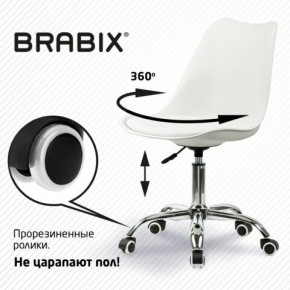 Кресло стул BRABIX "Eames MG-310 CH", хром, пластик белый, экокожа белая, 532923 в Когалыме - kogalym.mebel24.online | фото 7