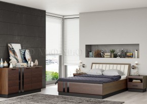 МАГНОЛИЯ Кровать 1600 с основанием и ПМ (Дерево/орех) в Когалыме - kogalym.mebel24.online | фото 2