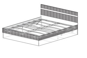 ОЛИВИЯ Кровать 1600 с основанием и ПМ в Когалыме - kogalym.mebel24.online | фото 4