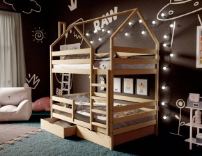 Кровать-домик двухъярусная 80*160 без покраски в Когалыме - kogalym.mebel24.online | фото