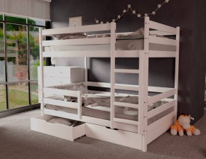 Кровать двухъярусная без крыши 80*190 Белый в Когалыме - kogalym.mebel24.online | фото