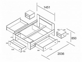 Кровать полутораспальная Стелла 140 СТЛ.132.07М в Когалыме - kogalym.mebel24.online | фото 2