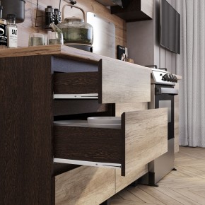 Кухня Энигма 1.6 м (венге/дуб каньон) в Когалыме - kogalym.mebel24.online | фото 2