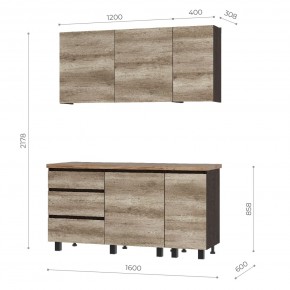 Кухня Энигма 1.6 м (венге/дуб каньон) в Когалыме - kogalym.mebel24.online | фото 5