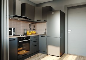 Кухня угловая Антрацит 2200х1000 (Стол. 38мм) в Когалыме - kogalym.mebel24.online | фото 1