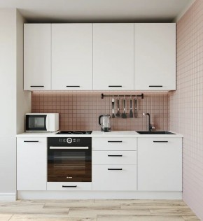 Кухонный гарнитур Белый Глянец 2200 h950 (Стол. 38мм) в Когалыме - kogalym.mebel24.online | фото