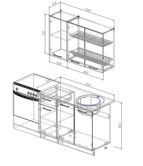 Кухонный гарнитур Бланка 1200 (Стол. 38мм) в Когалыме - kogalym.mebel24.online | фото 2