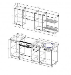 Кухонный гарнитур Дели 2000 (Стол. 26мм) в Когалыме - kogalym.mebel24.online | фото 2