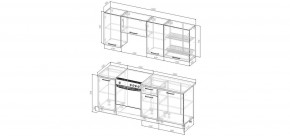 Кухонный гарнитур Каппучино 2000 (Стол. 38мм) в Когалыме - kogalym.mebel24.online | фото 2