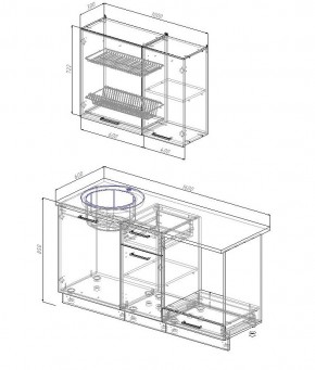 Кухонный гарнитур Лофт 1600 (Стол. 38мм) в Когалыме - kogalym.mebel24.online | фото 2