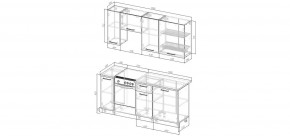 Кухонный гарнитур Меренга 1800 (Стол. 26мм) в Когалыме - kogalym.mebel24.online | фото 2