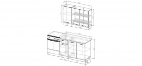 Кухонный гарнитур Ниагара 1200 (Стол. 38мм) в Когалыме - kogalym.mebel24.online | фото 2
