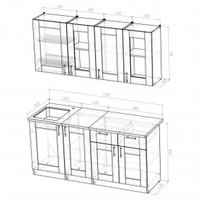 Кухонный гарнитур Симона демо 1700 (Венга/Дуб Сонома) в Когалыме - kogalym.mebel24.online | фото 2