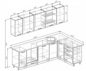 Кухонный гарнитур угловой Бланка 2600х1600 (Стол. 38мм) в Когалыме - kogalym.mebel24.online | фото 2