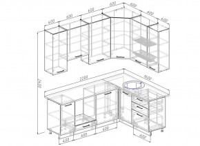 Кухонный гарнитур угловой Дели 2200*1600 (Стол. 38мм) в Когалыме - kogalym.mebel24.online | фото 2