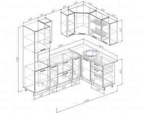 Кухонный гарнитур угловой Дели 2400*1600 (Стол. 26мм) в Когалыме - kogalym.mebel24.online | фото 2