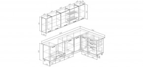 Кухонный гарнитур угловой Капри 2600х1600 (Стол. 26мм) в Когалыме - kogalym.mebel24.online | фото
