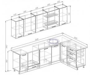 Кухонный гарнитур угловой Латте 2600х1600 (Стол. 26мм) в Когалыме - kogalym.mebel24.online | фото 2