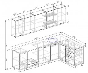 Кухонный гарнитур угловой Вегас 2600*1600 (Стол. 38мм) в Когалыме - kogalym.mebel24.online | фото 2