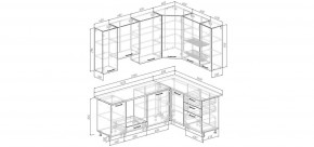 Кухонный гарнитур Умбра 2200*1600 h950 (Стол. 26мм) в Когалыме - kogalym.mebel24.online | фото 2