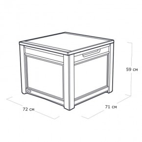 Квадратный сундук Cube Rattan 208 л в Когалыме - kogalym.mebel24.online | фото 5