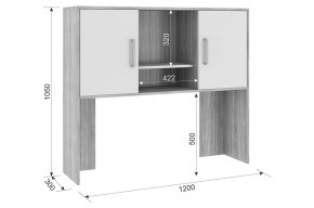 ЛАЙТ 2 Надстройка стола компьютерного (1200) в Когалыме - kogalym.mebel24.online | фото 2